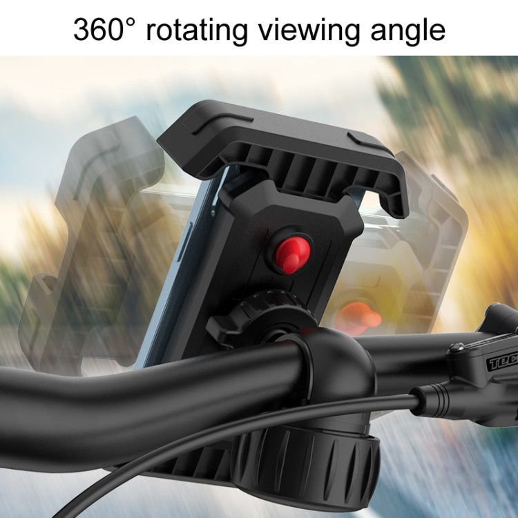 Black rotating phone mount with cradle and locking knob for road use