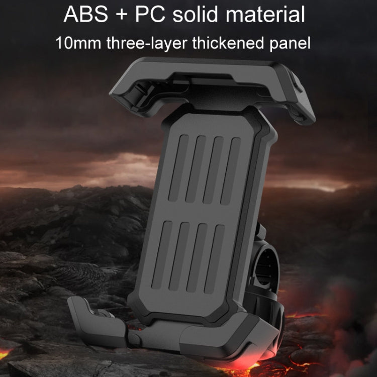 Black ABS and PC phone holder with thick panel and rugged cradle