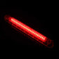 Glowing red LED brake light strip in a high-mounted housing