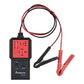 AERMOTOR relay tester unit with black probe lead, red alligator clips, and test screen