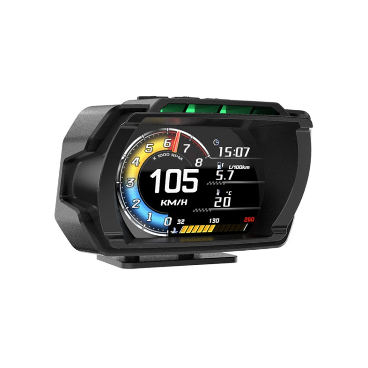 HUD LCD speedometer display, black housing, shows 105 km/h and mileage