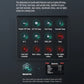 Car status menu icons for engine oil temp, fuel, outside temp, and gear