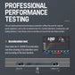 Acceleration test performance chart labeled 0–100 km/h with curve graph