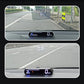 OBD head-up display screen showing blue bars and km/h speed on dashboard