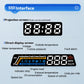 HUD display interface with segmented digits and icons for temperature and fault alerts