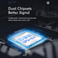 GPS chipset module with blue-lit circuitry and central chip