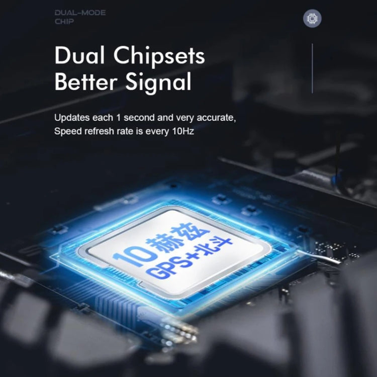 GPS chipset module with blue-lit circuitry and central chip