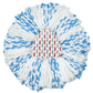 Microfiber spin mop replacement pad, white with blue striped microfiber loops