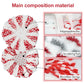 Microfiber spin mop replacement pad, white with red striped microfiber loops