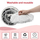 Microfiber spin mop replacement pad, white fuzzy microfiber loops