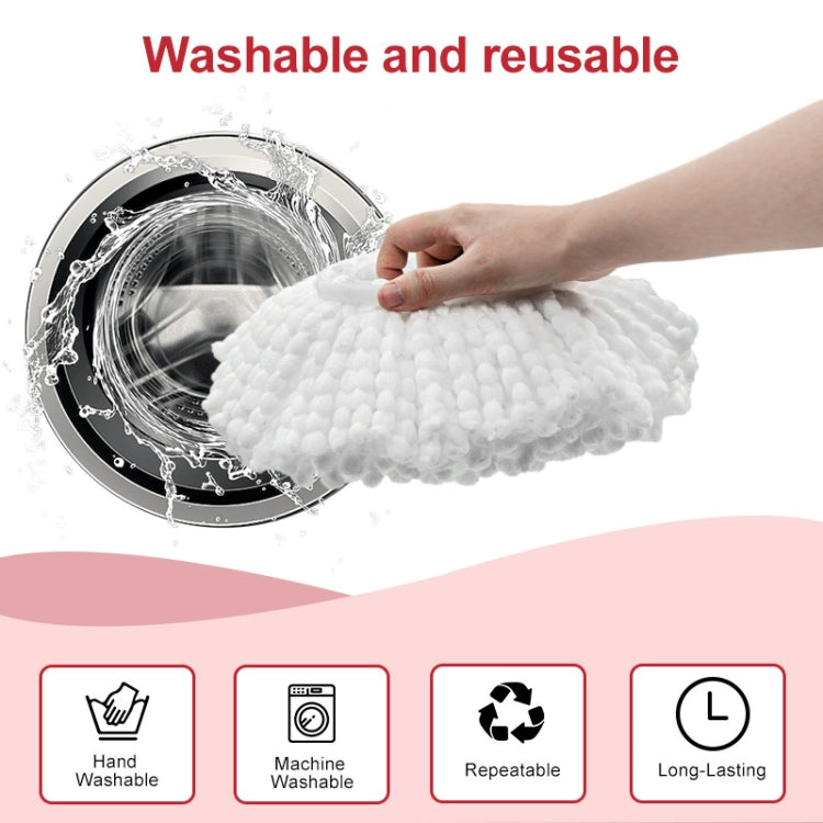 Microfiber spin mop replacement pad, white fuzzy microfiber loops