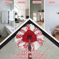Microfiber spin mop replacement pad, red and white striped microfiber head