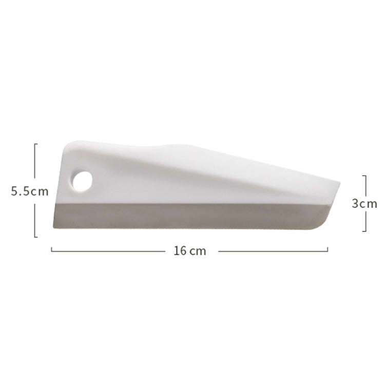 Rectangular manual cleaning scraper with hanging hole and perforated brush side