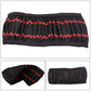 Black steering wheel cover strip with red zigzag stitching and ribbed texture