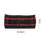 Black steering wheel cover with red zigzag stitching and quilted grip texture
