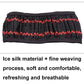 Black steering wheel cover with red zigzag stitch lines and ribbed padding