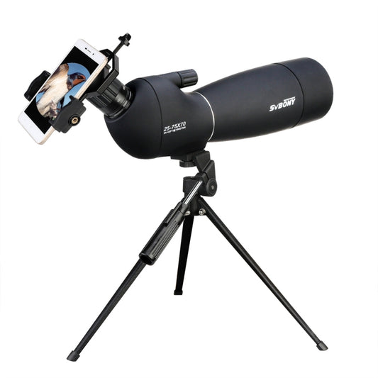 SVBONY black bird scope with tripod and phone holder accessory