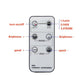LED dimmer remote controller with mode, brightness, and speed button layout