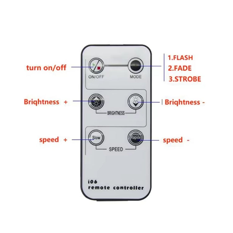 LED dimmer remote controller with mode, brightness, and speed button layout