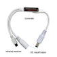 LED dimmer controller cable set with infrared receiver and DC input/output connectors