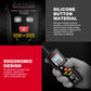 Handheld brake fluid moisture tester with illuminated DOT3/DOT4 buttons and screen