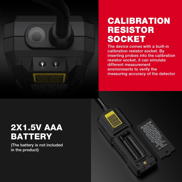 Brake fluid moisture tester with cable and battery compartment for calibration use