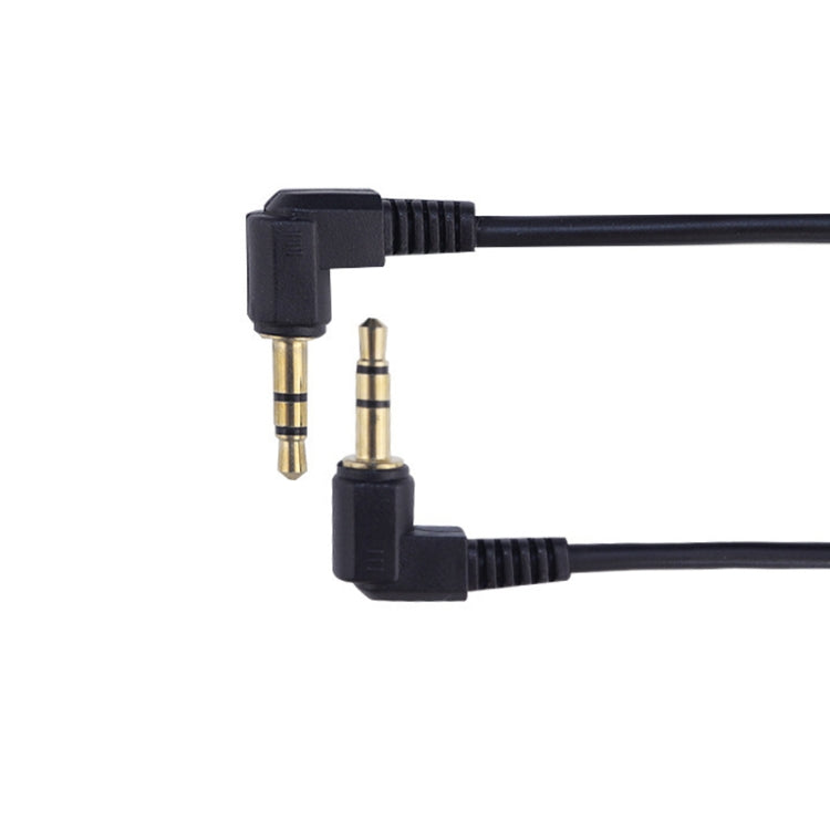Elbow 3.5mm audio cable connectors, black plugs with gold-ringed tips