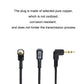 3.5mm stereo audio cable plug set with three connector views and gold tips