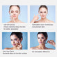 White eye massager wand near eye and cheek for targeted treatment