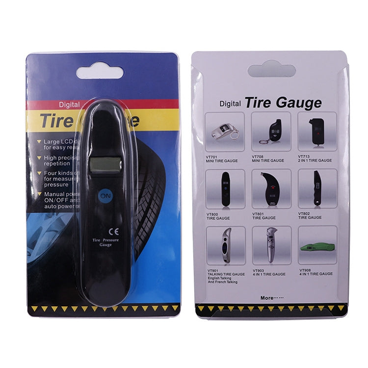 Retail box for digital tire pressure gauge with VT800 blister pack