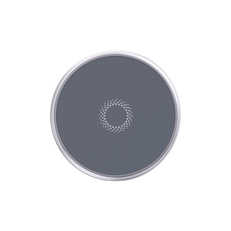 Car magnetic phone holder with dark circular ring light and dotted power icon