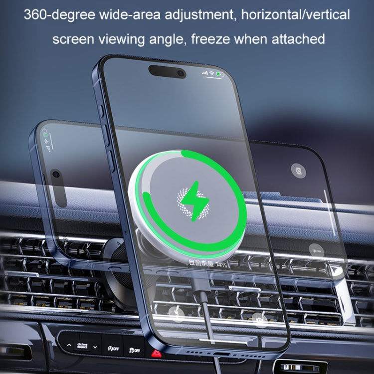 Car magnetic phone holder featuring a 360-degree adjustable ring-light base