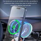 Car magnetic phone holder with blue ring light and simple one-hand attachment