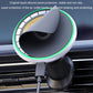 Car magnetic phone holder with green-edged ring light and silicone panel cover