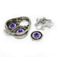 Shaver replacement head open view with purple rotor components and blades