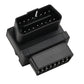 OBD-II 16-pin extension adapter plug showing two exposed 16-contact openings
