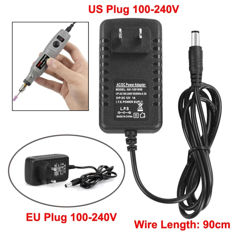 Mini electric micro grinding pen with power adapter and power cord