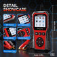 KONNWEI KW331 battery tester showing 2.8-inch color screen and rugged body
