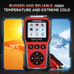KONNWEI KW331 battery tester with attached red battery clamp leads
