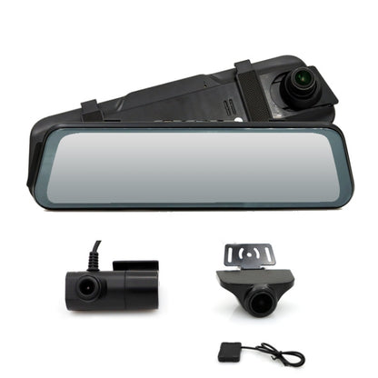 Rearview mirror car dashcam with built-in screen and top front camera module