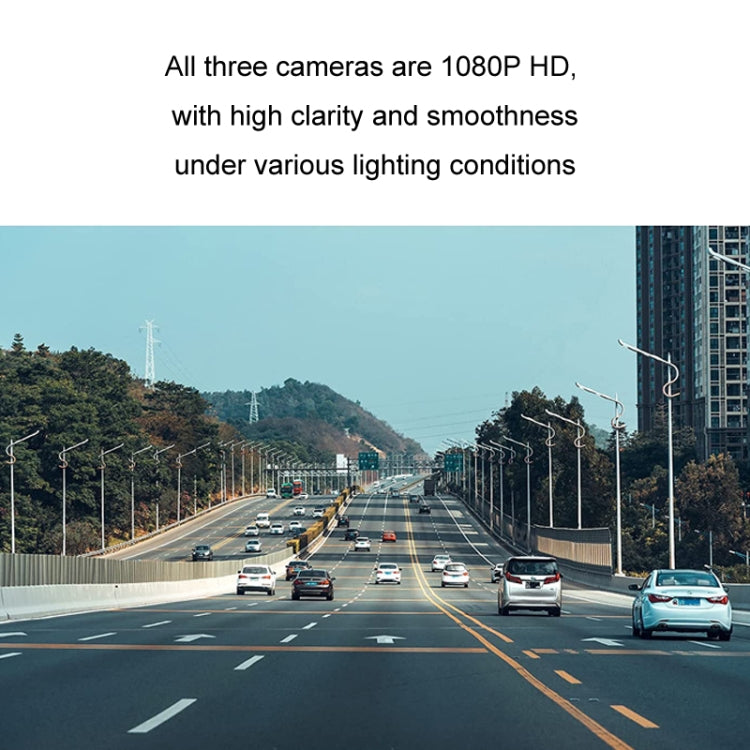 Dashcam footage view showing multi-lane highway traffic
