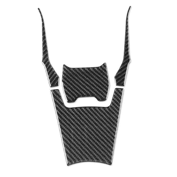 Black carbon-fiber style ignition zone sticker pieces (4-piece set)