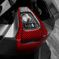 Red carbon-fiber style ignition zone protective stickers for motorcycle key area