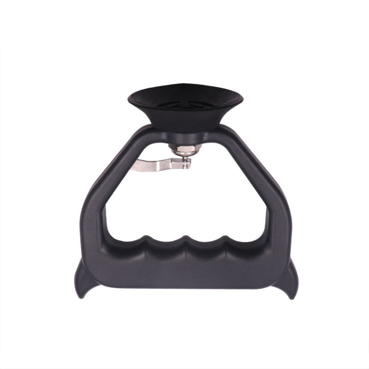Car dent suction puller with black rubber suction cup and chrome stem