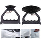 Two car dent suction pullers shown with suction cups and car panel inset