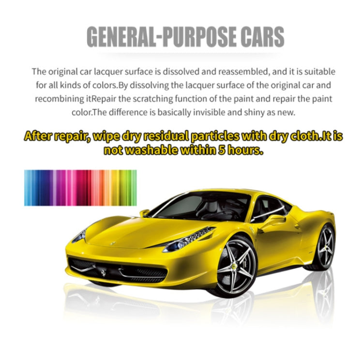 Yellow car cleaning and scratch repair cloth next to a sports car