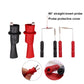 Replacement probe kit with 90° straight-insert metal tips and protective covers in black and red