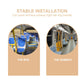 Installation guide graphic for bus pull ring handle in bus and subway