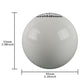 White spherical shift knob with ghost face design; includes size diagram