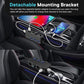 Car back-seat charging station with detachable mounting and multi-port power hub